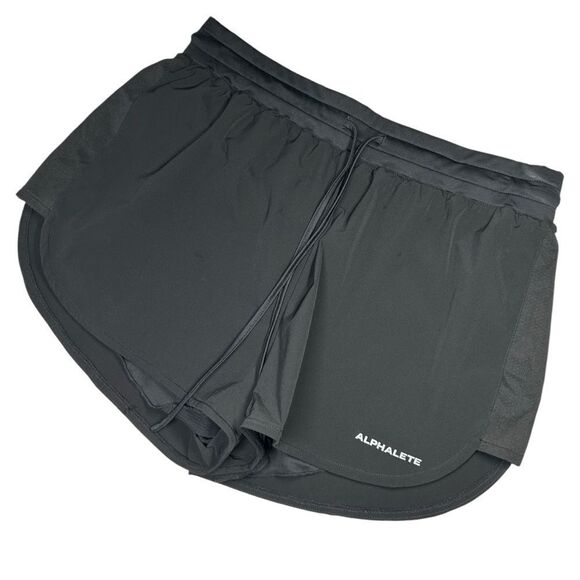 Alphalete Women’s‎ Black Lined Running Shorts Athletic Size Large - Picture 1 of 8
